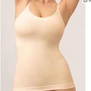 Shapermint Essentials Scoop Neck Cami Sz L Beige